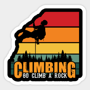 Climbing Mountains Via Ferrata Rock Climbers Sticker